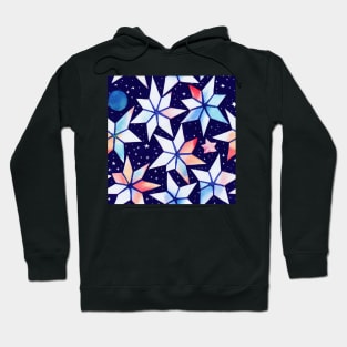 Watercolor Christmas Winter Snowflakes Hoodie